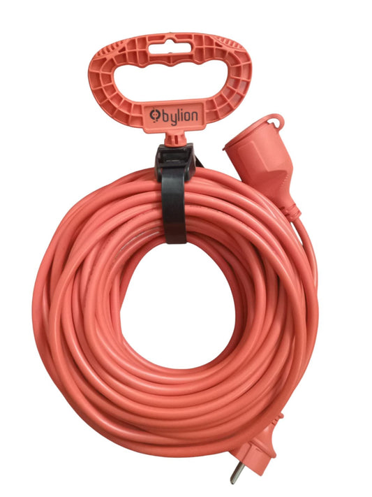 15 m, 16A copper cable extension 3x1.5mm2, IP44 with connection plug, French type