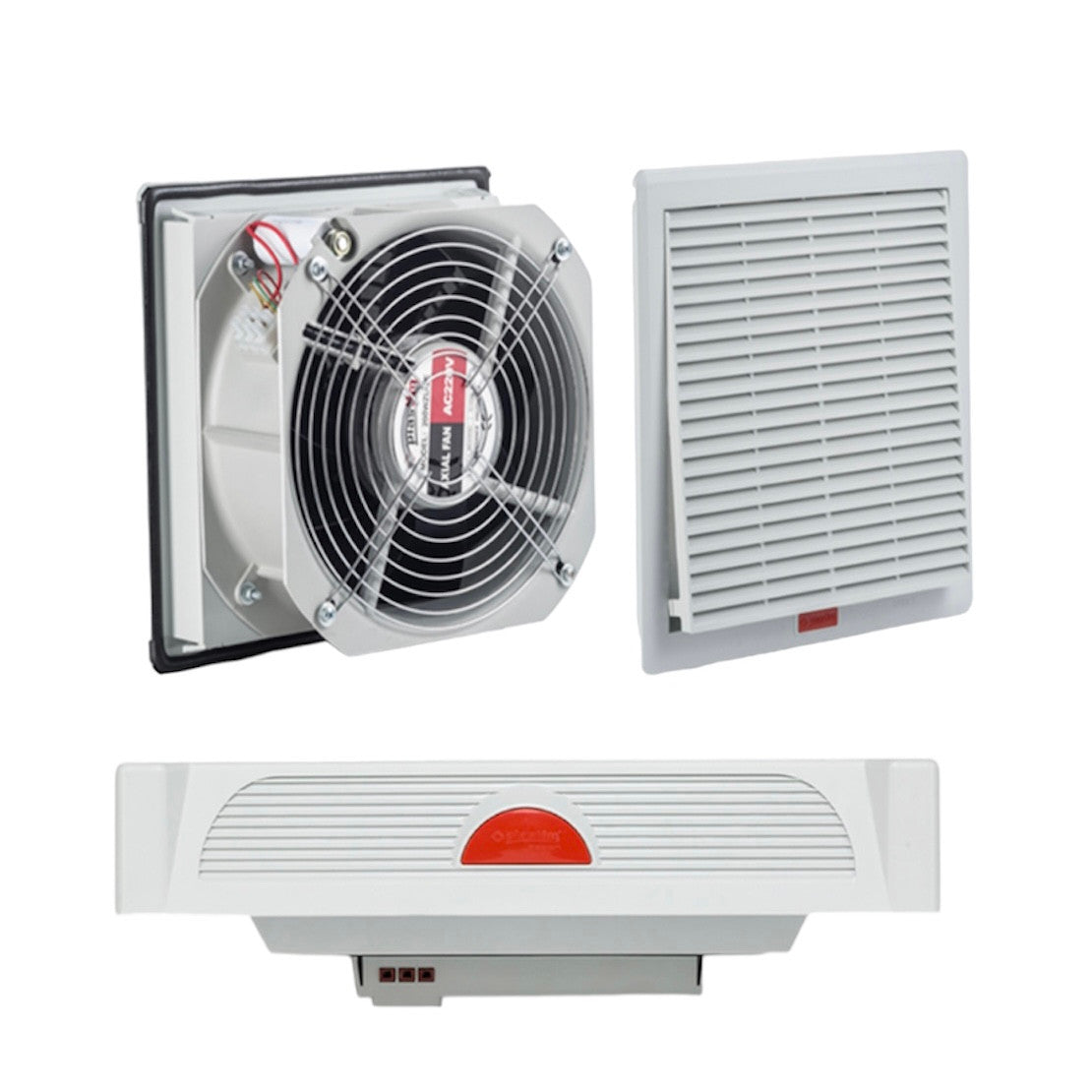 Ventiladores, grelhas e filtros para quadros elétricos