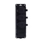 Tomada tripla de "borracha" preta com tampa hermética IP44 250V, 16A, SCHUKO 2P+Z, 3KMP-F, Bylion