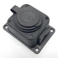 Tomada de superfície "borracha" preta 250V, 16A, IP44, SCHUKO 2P+Z, 1KMP-F, Bylion