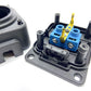 Tomada de superfície "borracha" preta 250V, 16A, IP44, SCHUKO 2P+Z, 1KMP-F, Bylion