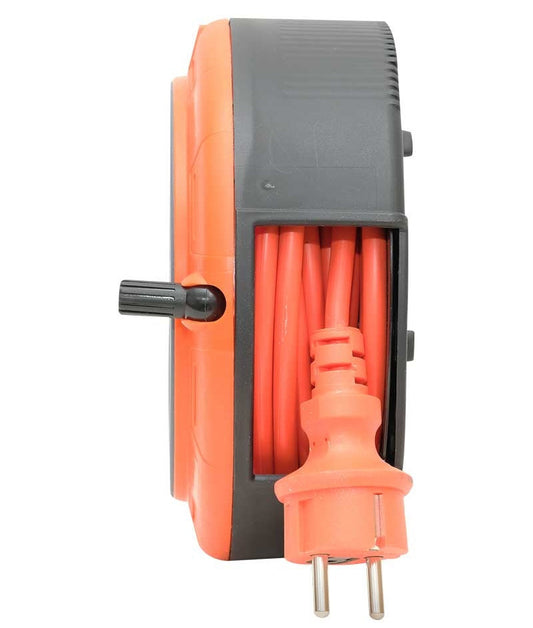 Cabo de extensão compacto, com 4 tomadas IP20 +USB + fusível térmico + fusível para crianças, 5m cabo 3x1mm2, tipo francês (pino), PHE-05310-E-USB
