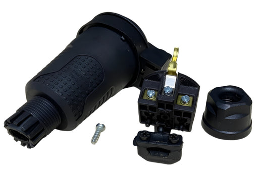 Tomada hermética de borracha preta IP54 com aba 2P+Z 16A 250V SCHUKO RDP-F Bylion